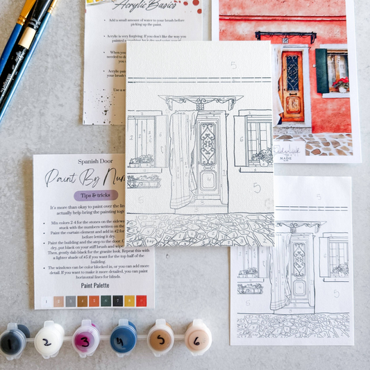 Spanish Door - Mini Paint By Number