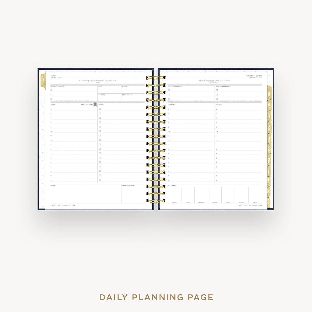 2027 Daily Planner: Navy Bookcloth