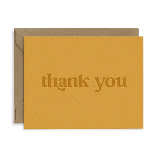 Ruff House Print Shop - Thank You Serif Greeting Card: Single