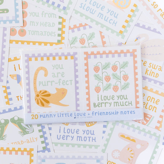 oh, little wren - Punny Notes Cards, a Set of 20 Lunchbox or Just Because Note