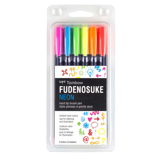 Fudenosuke NEON brush pen [SET of 6]