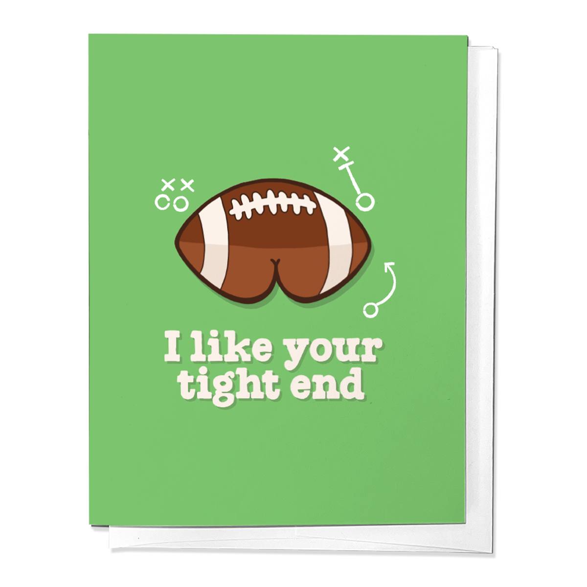 I Like Your Tight End Football Valentine's Day Greeting Card
