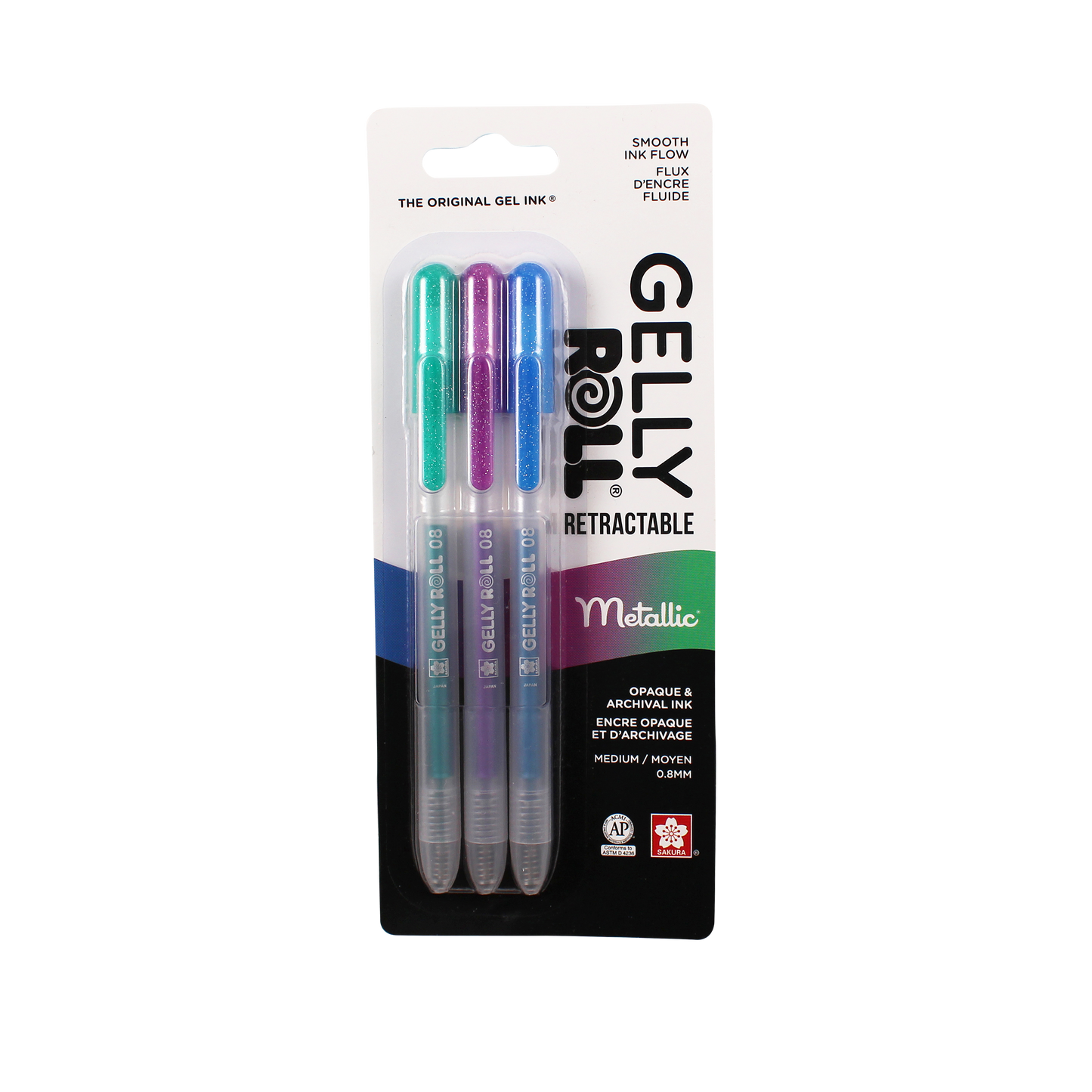 Retractable Metallic - Gelly Roll - Set of 3