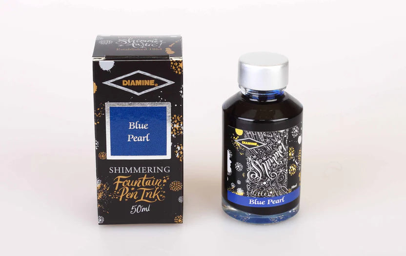 Blue Pearl - Diamine Shimmering Ink - 50mL