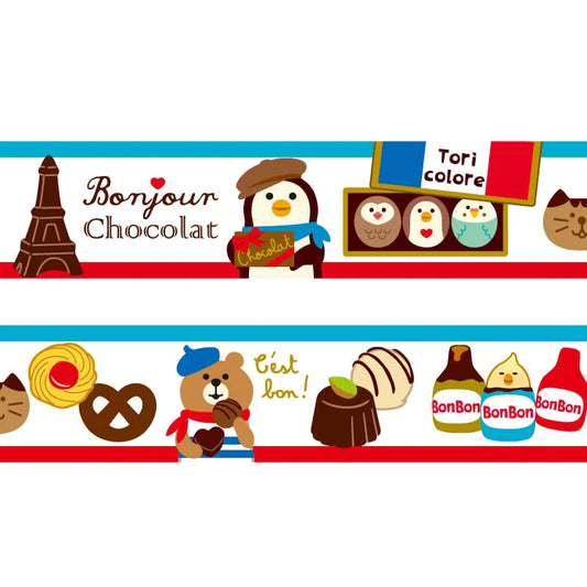 Papier Platz Washi Tape - Bonjour Chocolat