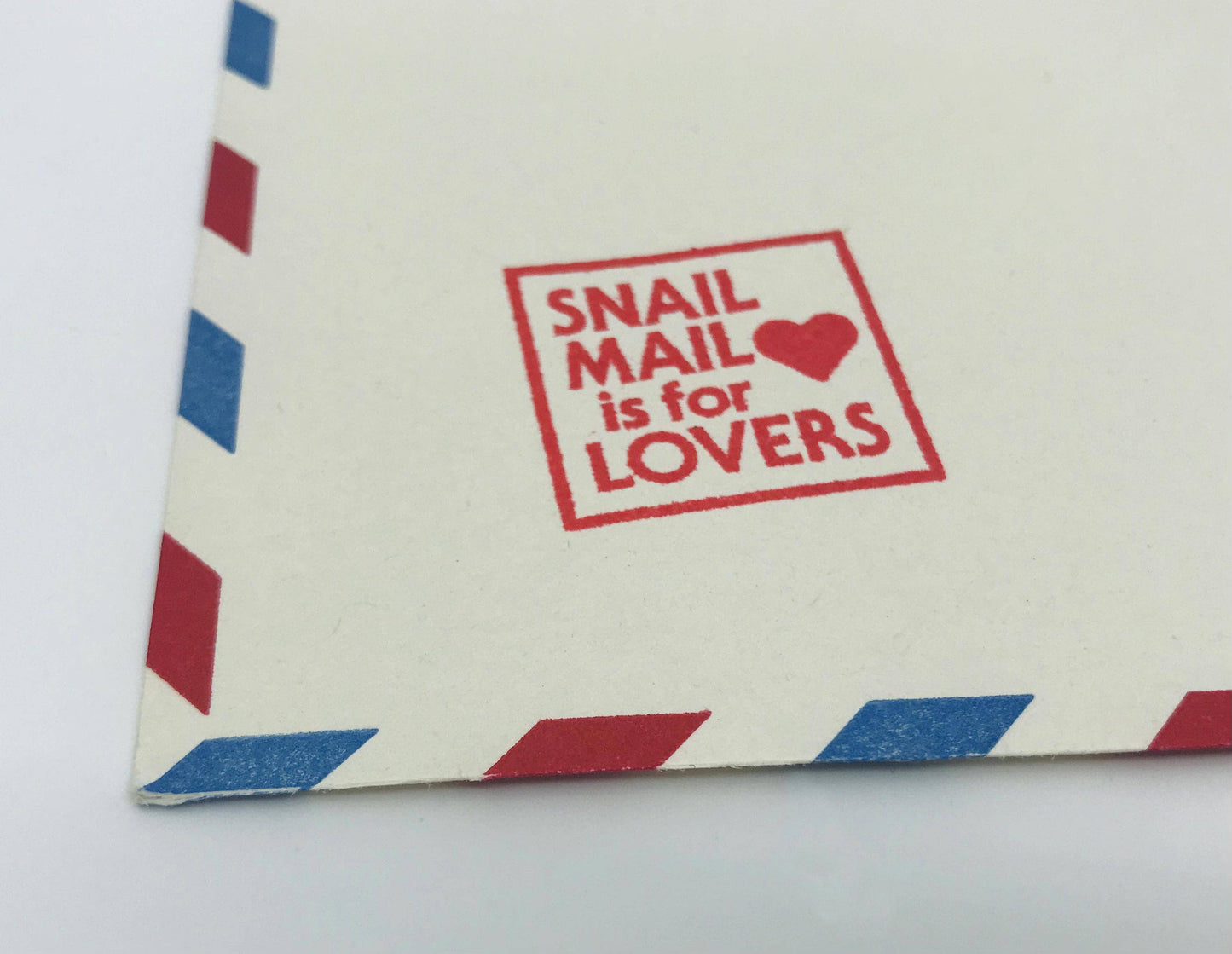Snail Mail is for Lovers - Wooden Handle Rubber Stamp