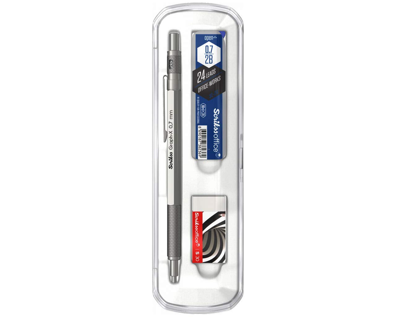 Satin Gray 0.7mm - Scrikss Graph-X Mechanical Pencil Set