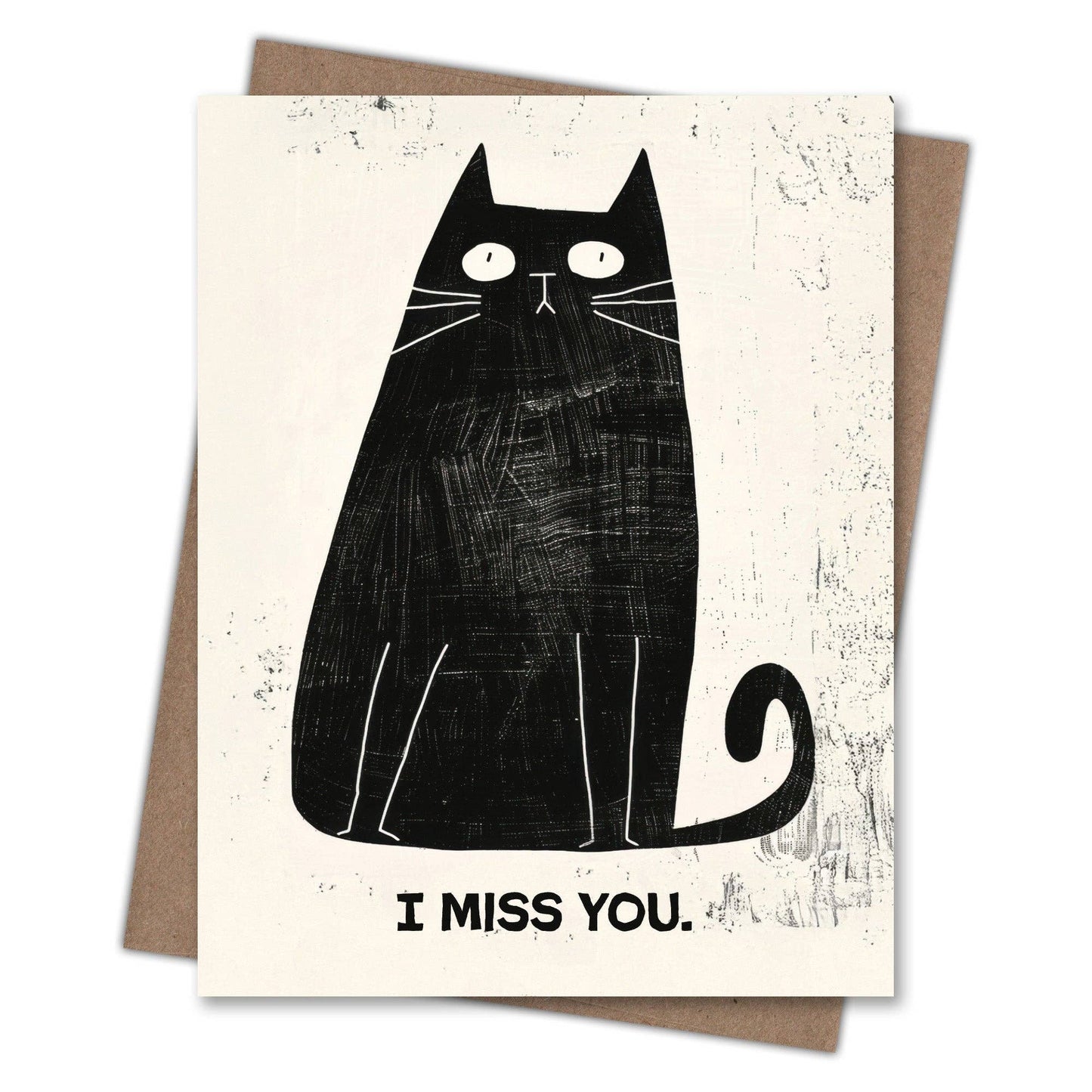 Sad Cat - Miss You Card
