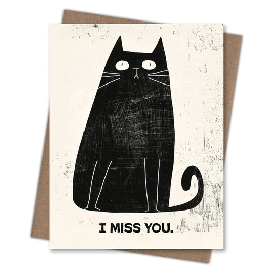 Sad Cat - Miss You Card
