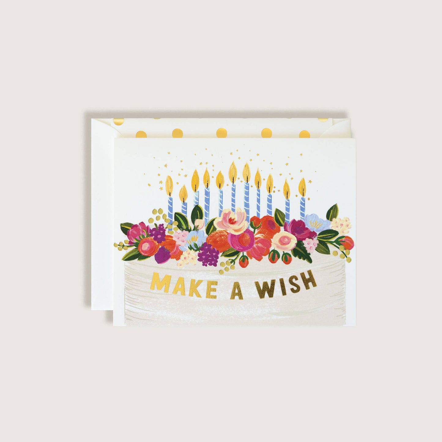 Make A Wish Birthday Cake Greeting Card