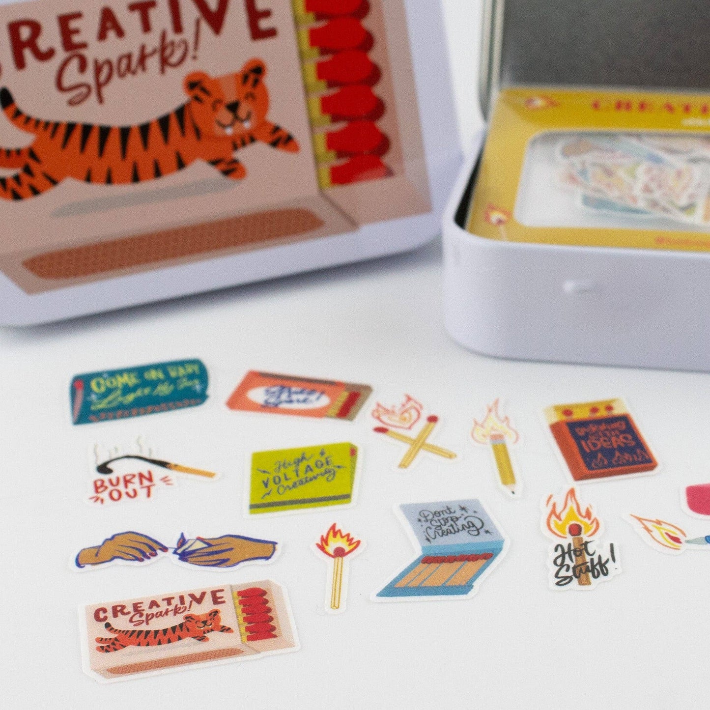 Creative Spark Matches - Washi Flake and Trinket Tin