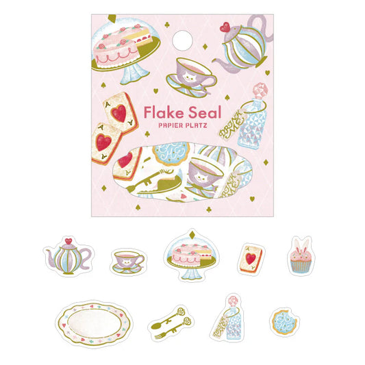 Papier Platz Flake Sticker - Alice's Tea Set