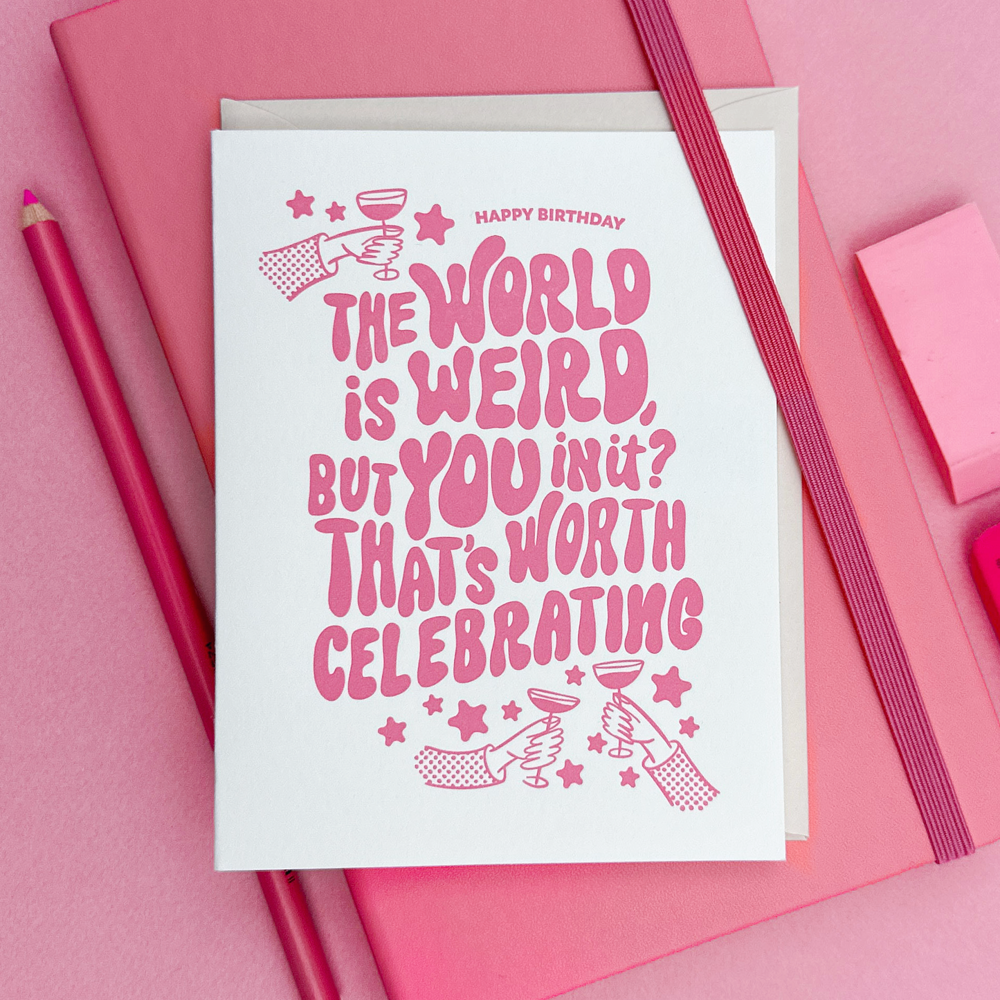 Worth Celebrating - Heartfelt Letterpress Birthday Card