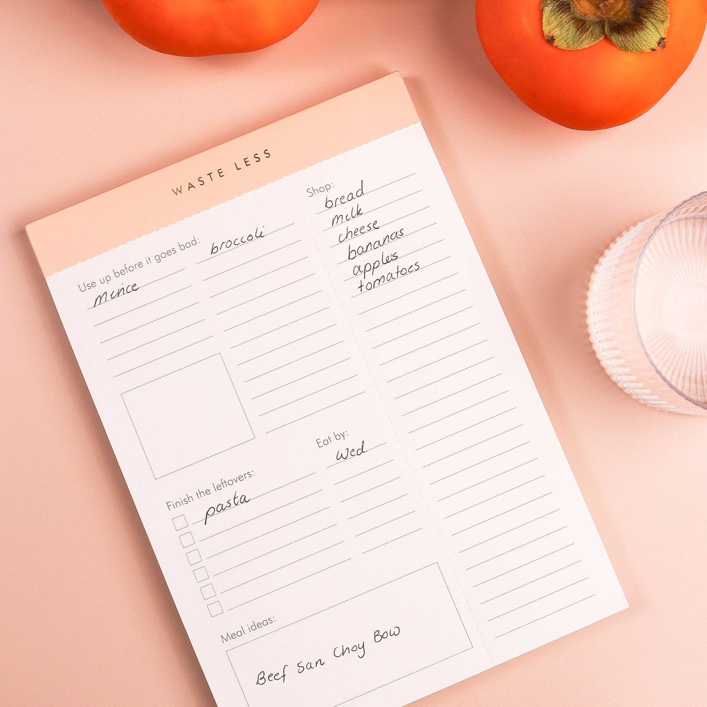 Waste Less - Reduce Food Waste Notepad