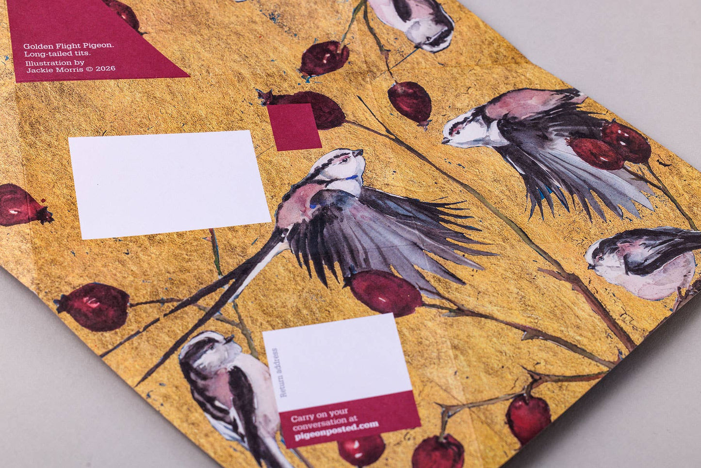 Golden Flight  - Pigeon Folding Letter Set of 6