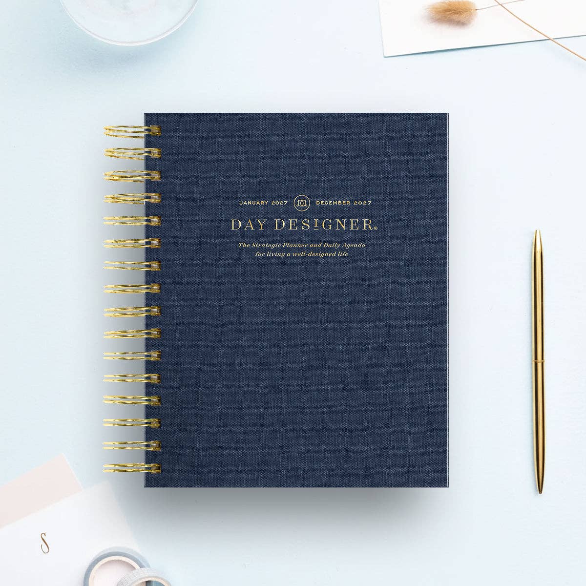 2027 Mini Daily Planner: Navy Bookcloth