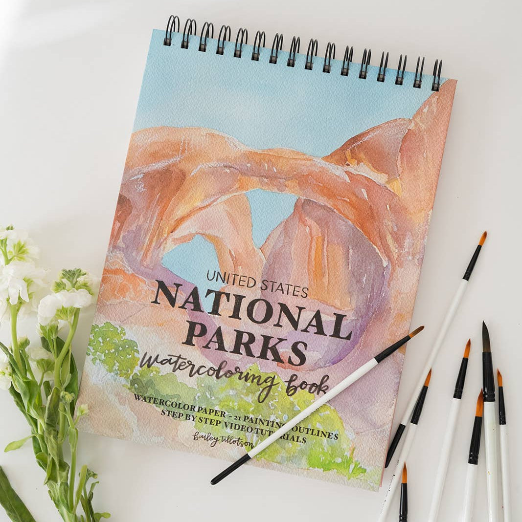 National Parks Watercoloring Book