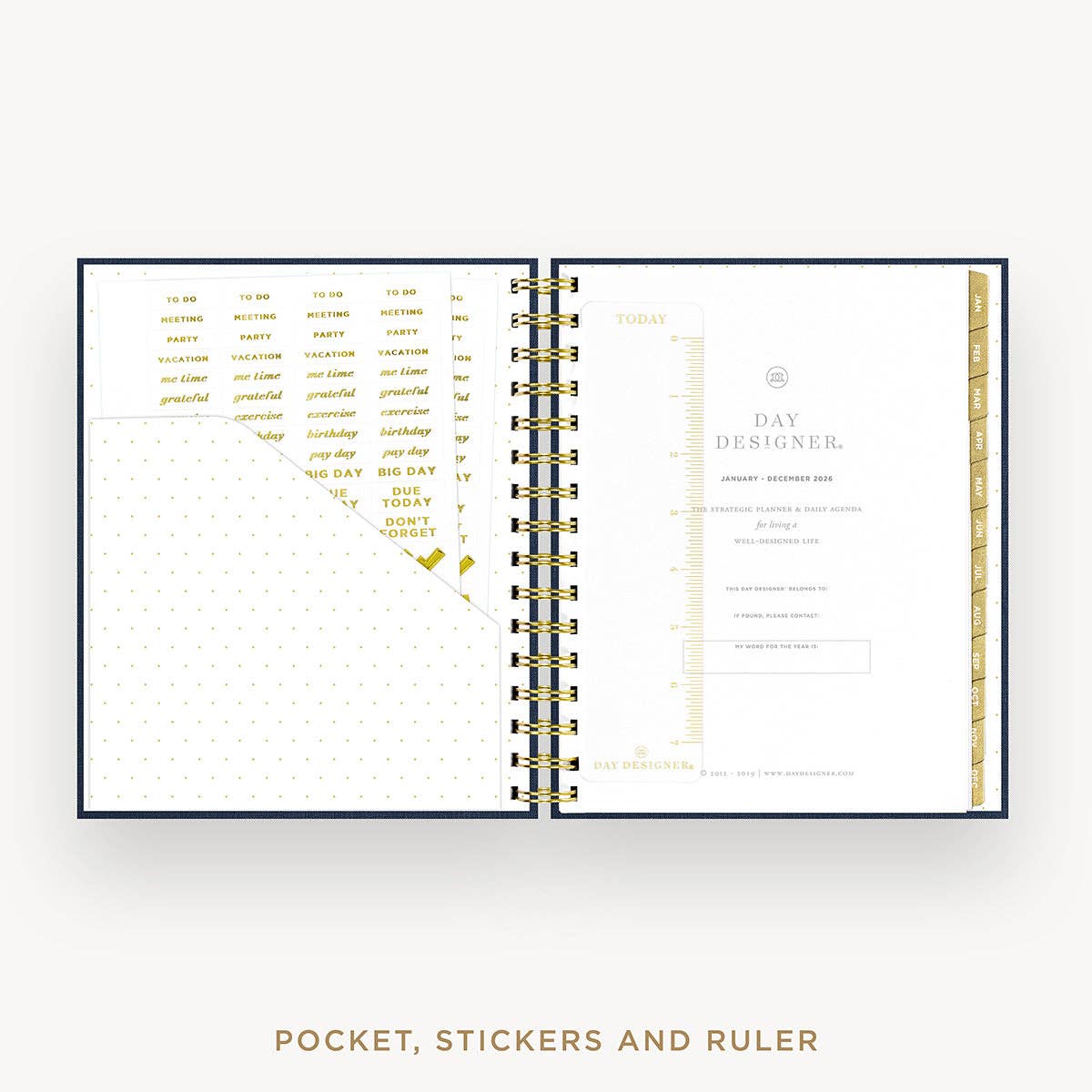 2027 Mini Daily Planner: Navy Bookcloth