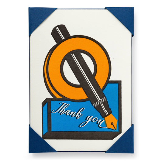 Archivist Gallery - Thank You Japanese Pen | Notelet Card (5-Pack)