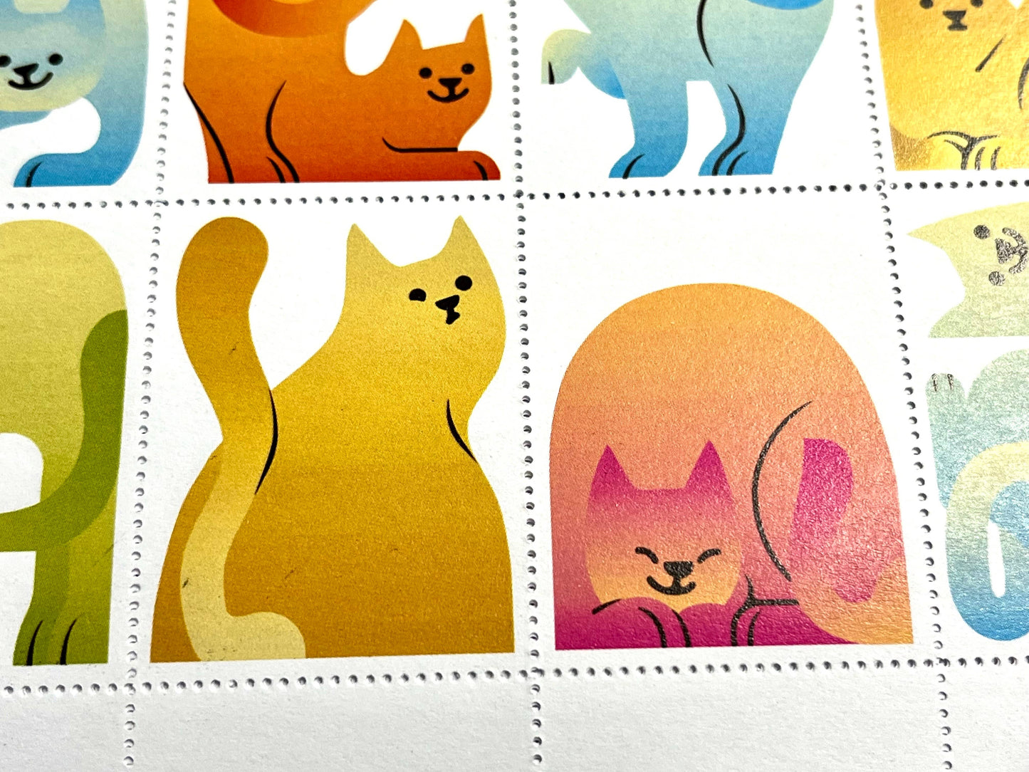 Cool Cats - Lick & Stick Stamps