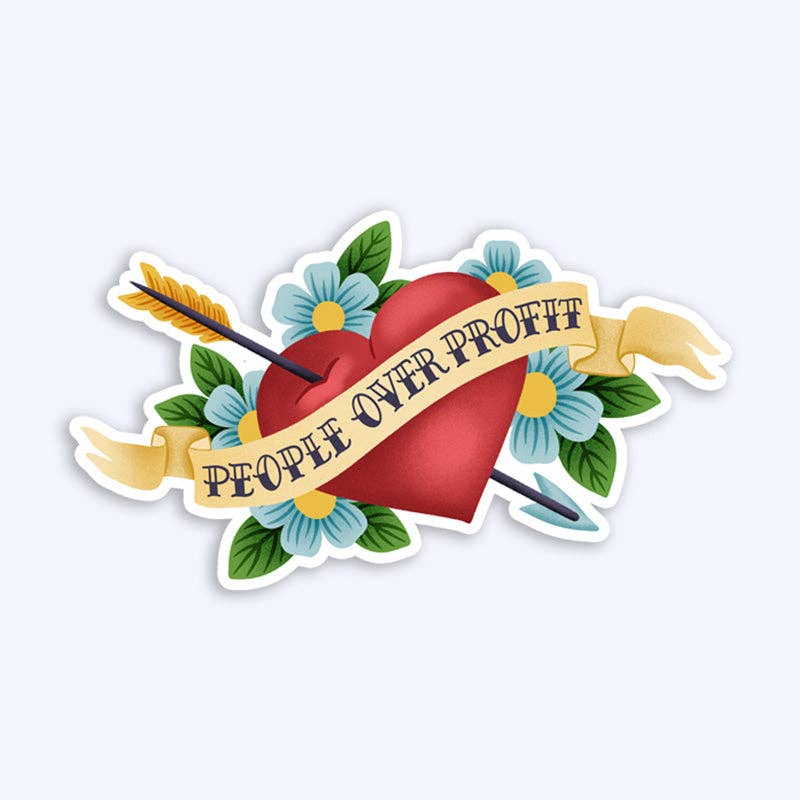 People Over Profit - Vinyl Sticker