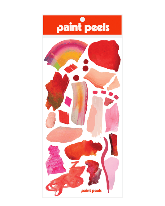 Vibrant Reds - Paint Peels Sticker Sheet