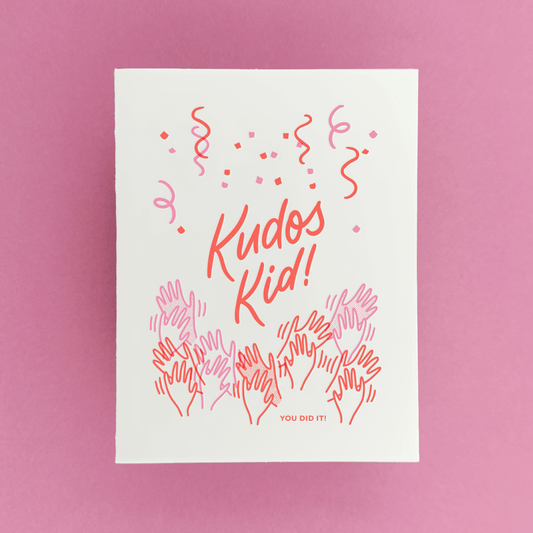 Kudos Kid -  Fun Congratulations Graduation Letterpress Card