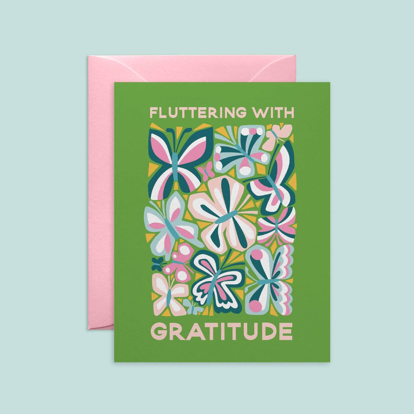 O.O.M.F Creative - Cut Paper Butterflies Thank You Card