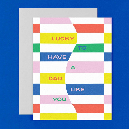 Dad Luck Wavy Stripes - Father's Day Card