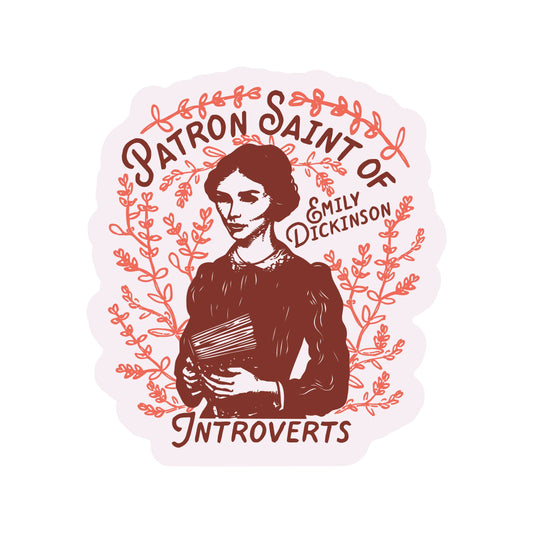 Introvert Patron Saint Emily - Vinyl Sticker