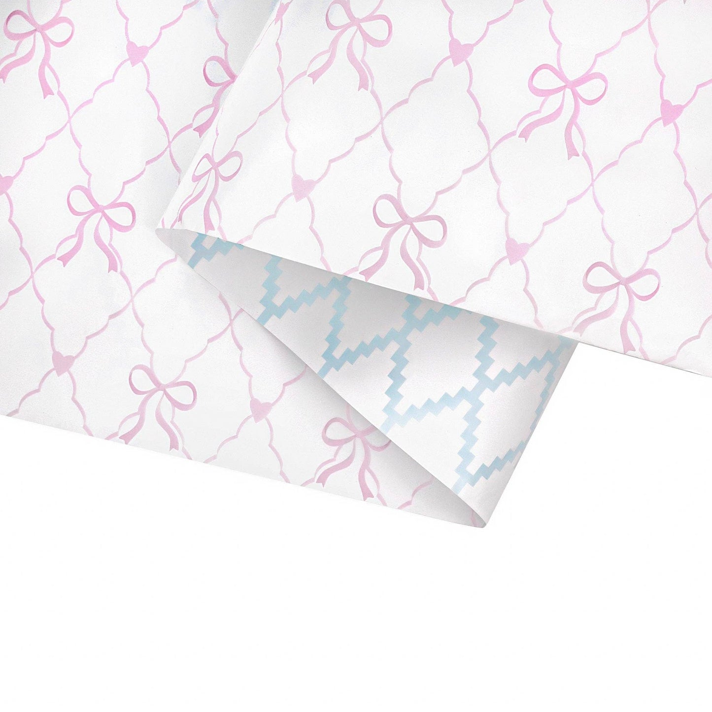 Quilted Diamond & Bows - Reversible Wrapping Paper Roll