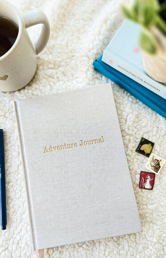 emmy+olly - Adventure Journal - Linen Customizable Travel Journal