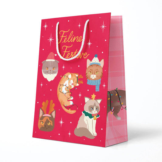 Pineapple Sundays Design Studio - Christmas Cats Gift Bag