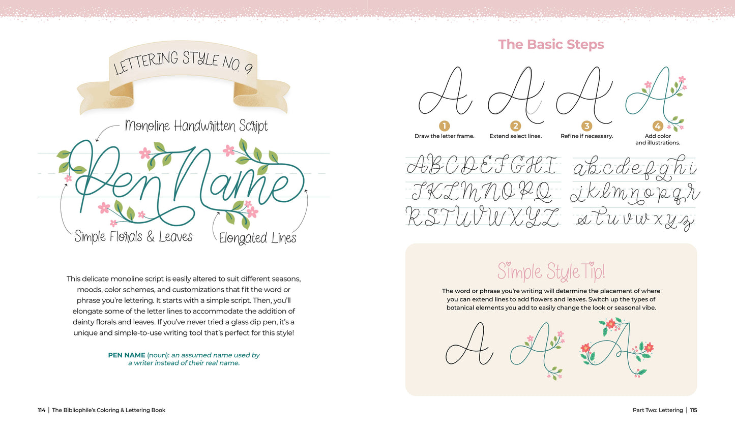 The Bibliophile's Coloring and Lettering Book