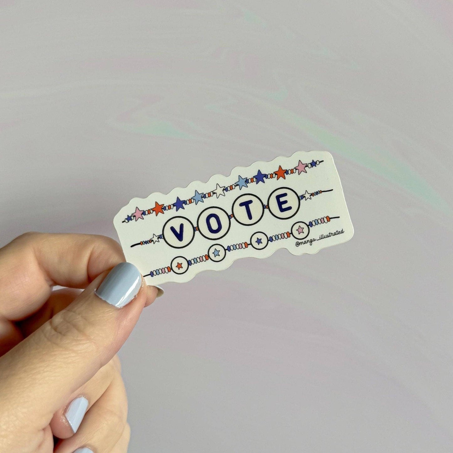 Vote friendship bracelet sticker