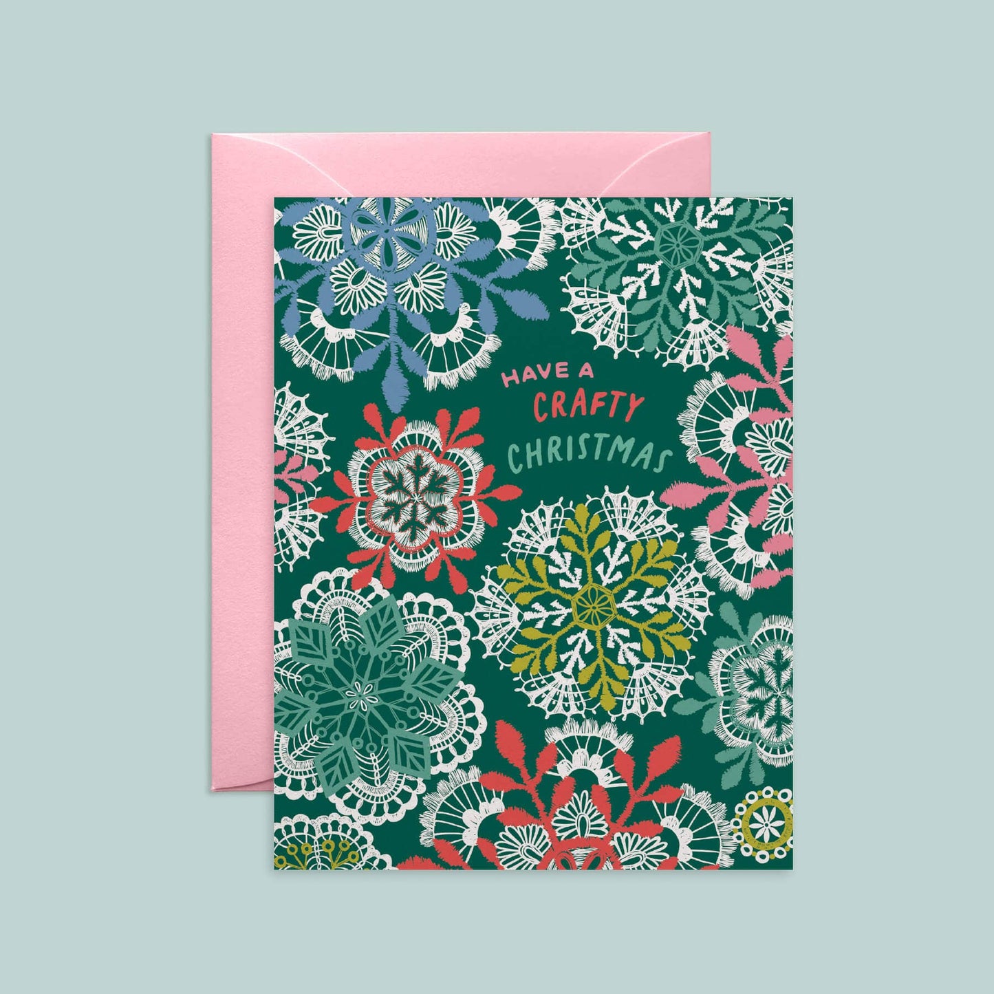 O.O.M.F Creative - Crochet Snowflakes Holiday Card