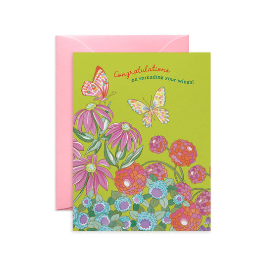 O.O.M.F Creative - Butterfly and Flowers Congrats Card
