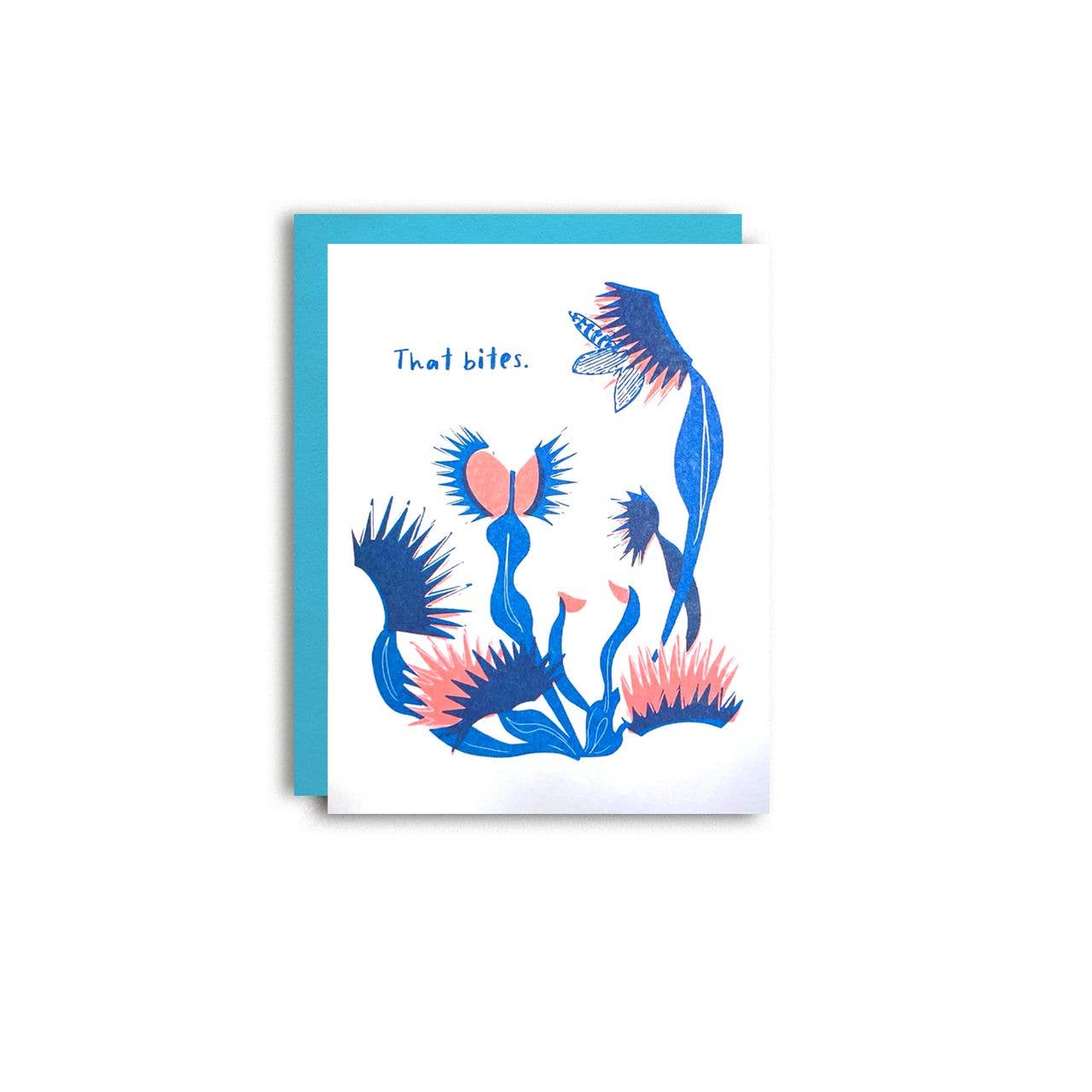 Pier Six Press - That Bites Venus Fly trap - Fun Risograph Card
