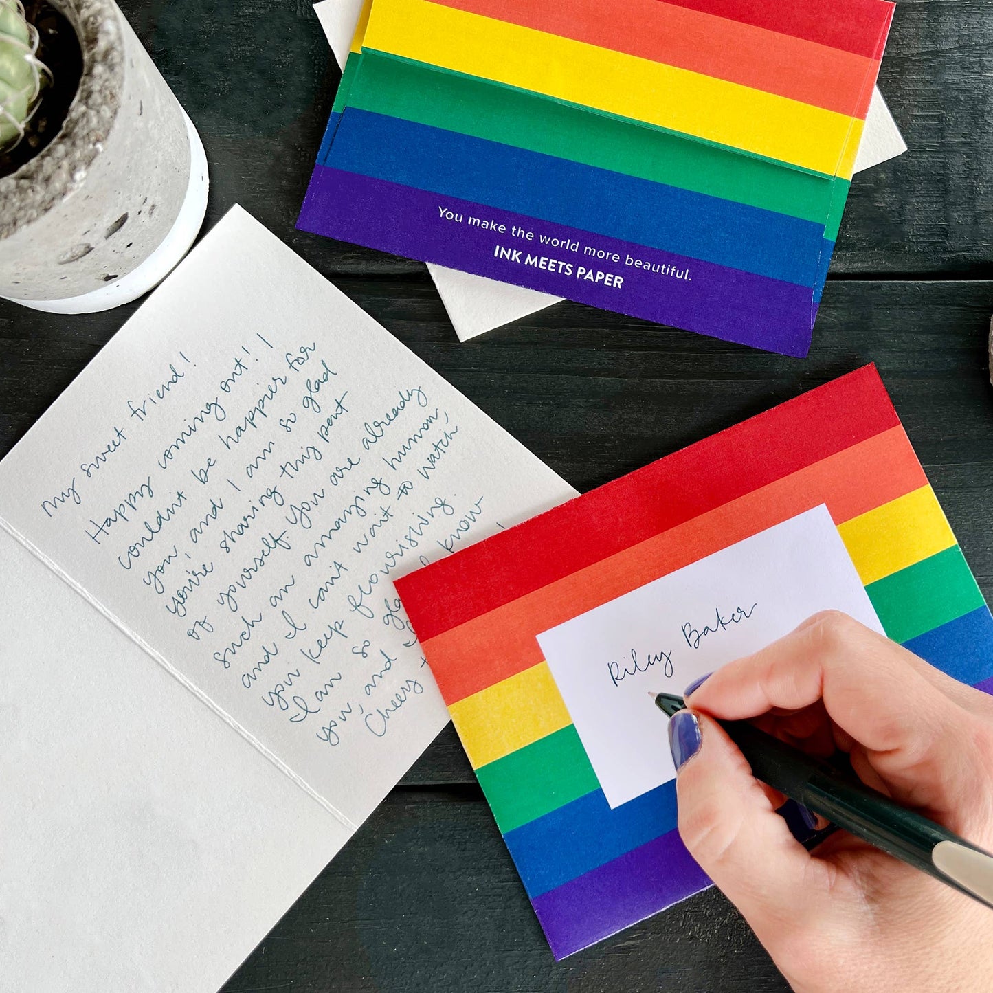 INK MEETS PAPER - Have a Gay Day - Pride Card
