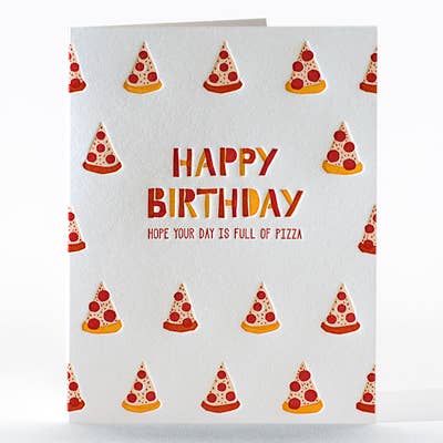 Elum Designs - Pizza Birthday - Greeting Card
