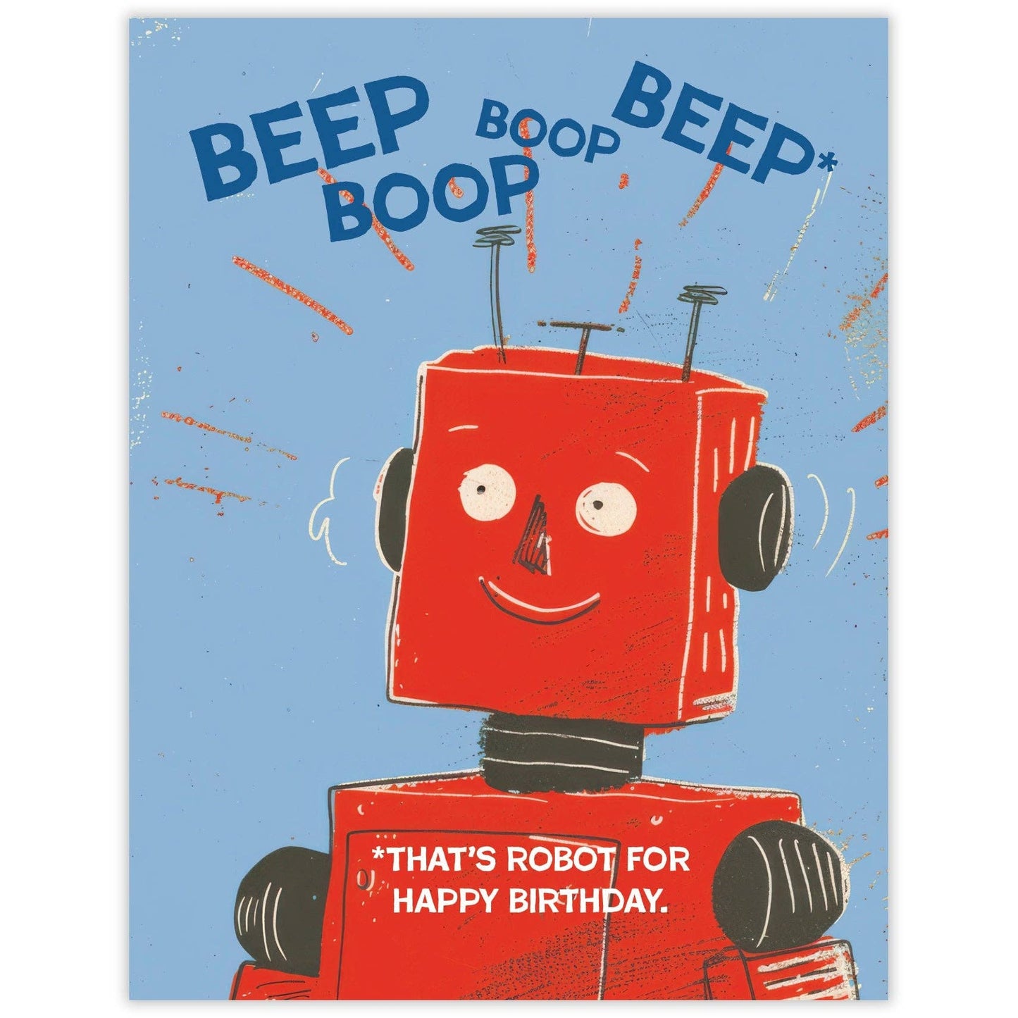 Beep Boop Robot – Birthday Card