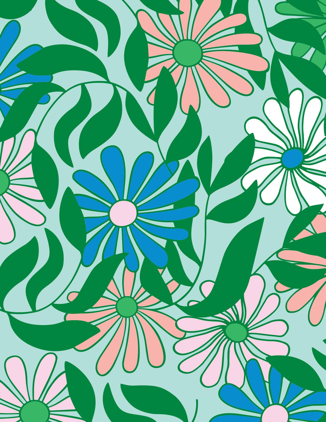 Green Daisies Gift Bag