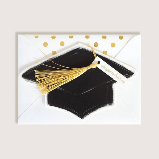 The First Snow - Graduation Cap w/ Tassel Congratulations Greeting Card