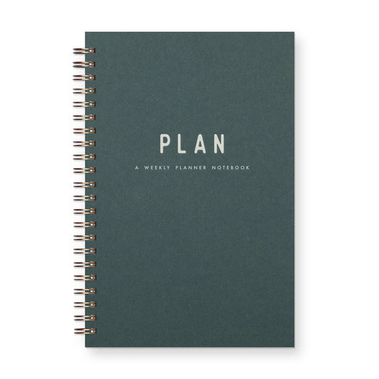 Simple Plan Undated Weekly Planner Journal - Forest Green Cover