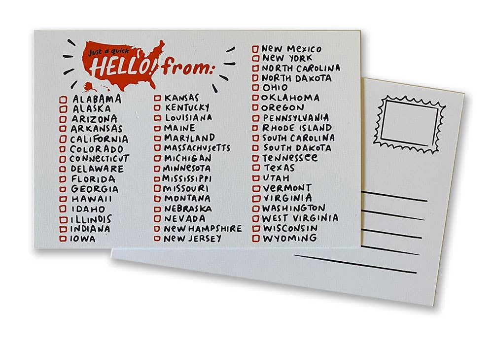 State Checklist - Postcard