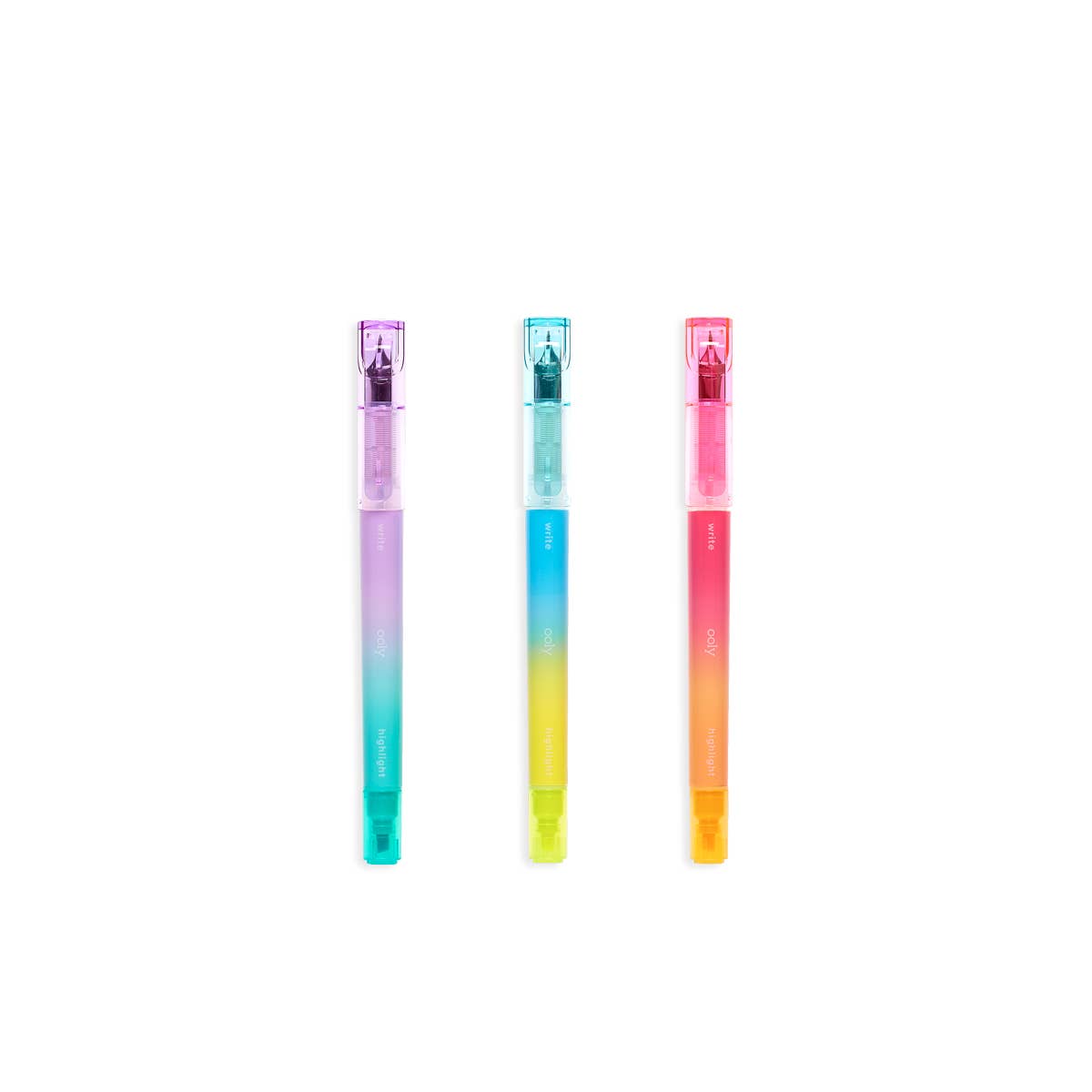 Writer's Duo - Double-Ended Fountain Pens & Highlighters - Set of 3