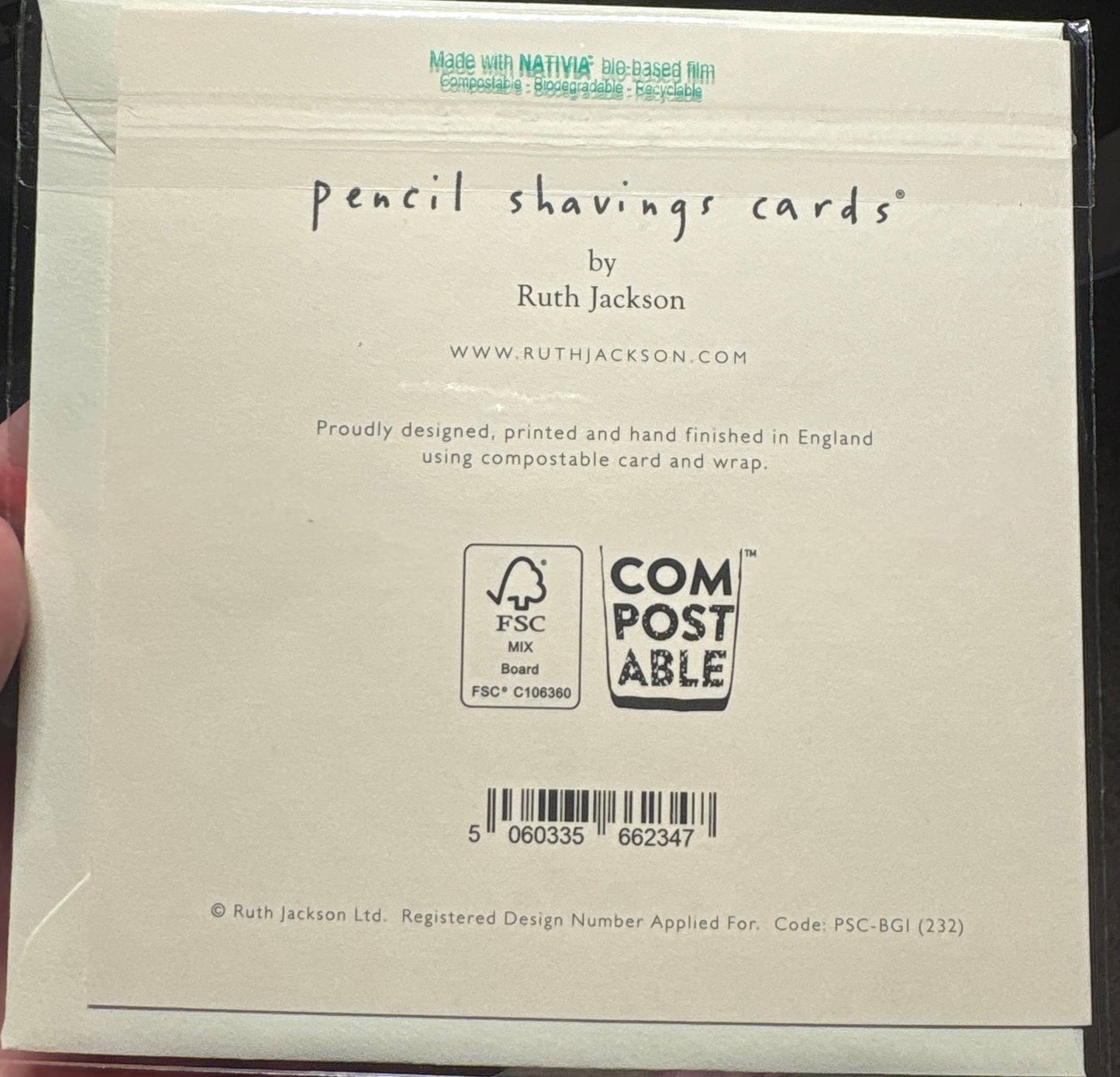 Thank You Pencil  –  Real Pencil Shavings - Greeting Card