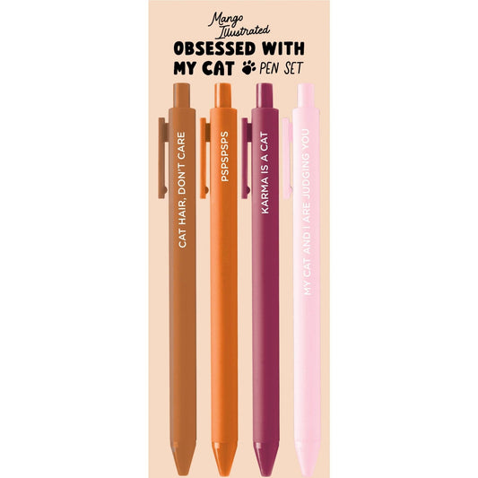 MangoIllustrated - Obsessed With My Cat pen set
