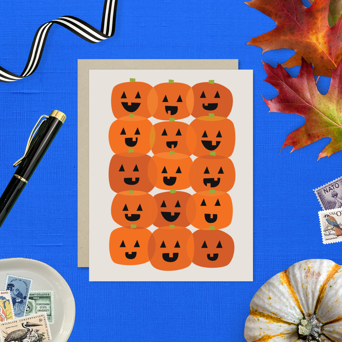 Barone and Co. - Modern Pumpkins Halloween Card