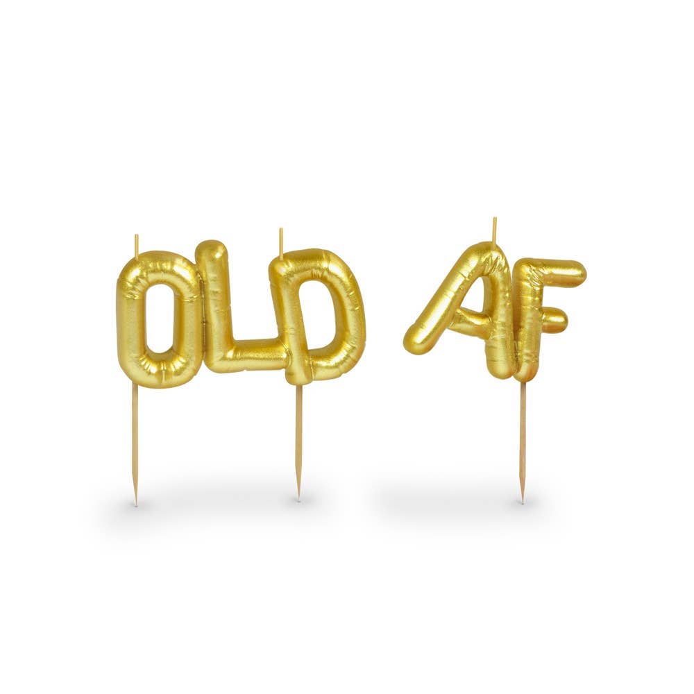 OLD AF - LIGHTEN UP Party Candles - Set of 5